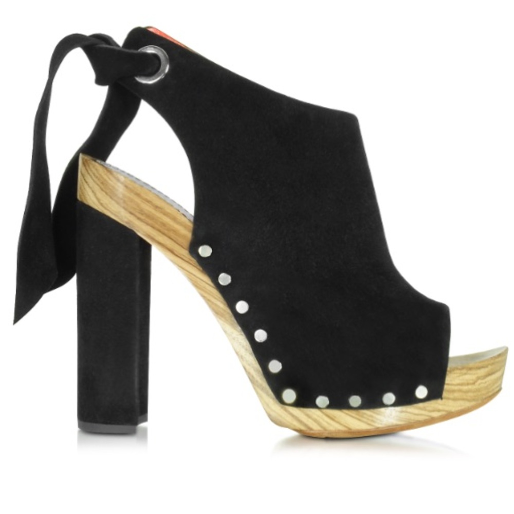 Proenza Schouler Black Suede Platform Heels Size 39